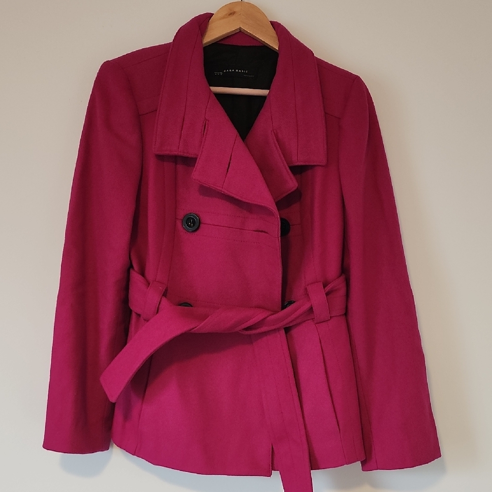 Zara Vibrant Pink Trench Coat